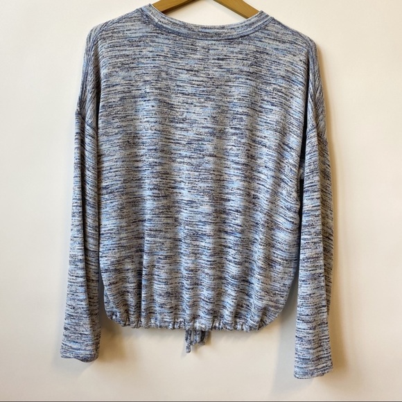 Aerie Knit Top Jersey Pullover Blue Brushed Soft and Cozy Women's Size XS - Picture 5 of 9